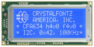 Blue 20x4 Serial RS-232 Character LCD (CFA634-TMI-KS)