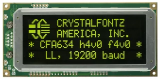 Logic Level Serial 20x4 Character LCD (CFA634-YDI-KL)