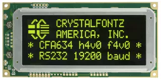 20x4 Character Serial RS-232 LCD (CFA634-YDI-KS)