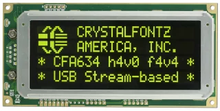 High Contrast 20x4 Character USB LCD Module (CFA634-YDI-KU)
