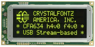 High Contrast 20x4 Character USB LCD Module (CFA634-YDI-KU)