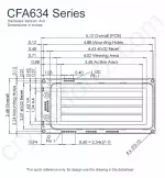 CFA634YFHKC Mechanical Drawing