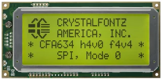 Yellow-Green 20x4 Character SPI LCD (CFA634-YFH-KP)