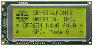 Yellow-Green 20x4 Character SPI LCD (CFA634-YFH-KP)