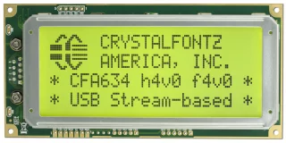 20x4 Character Display LCD (CFA634-YFH-KU)