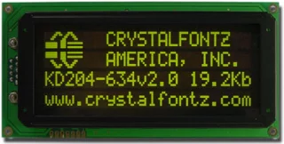 EOL Dark 20x4 Character SPI LCD (CFA634-YMC-KS)