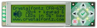 20x4  Serial Character LCD (CFA635-YYE-KL)