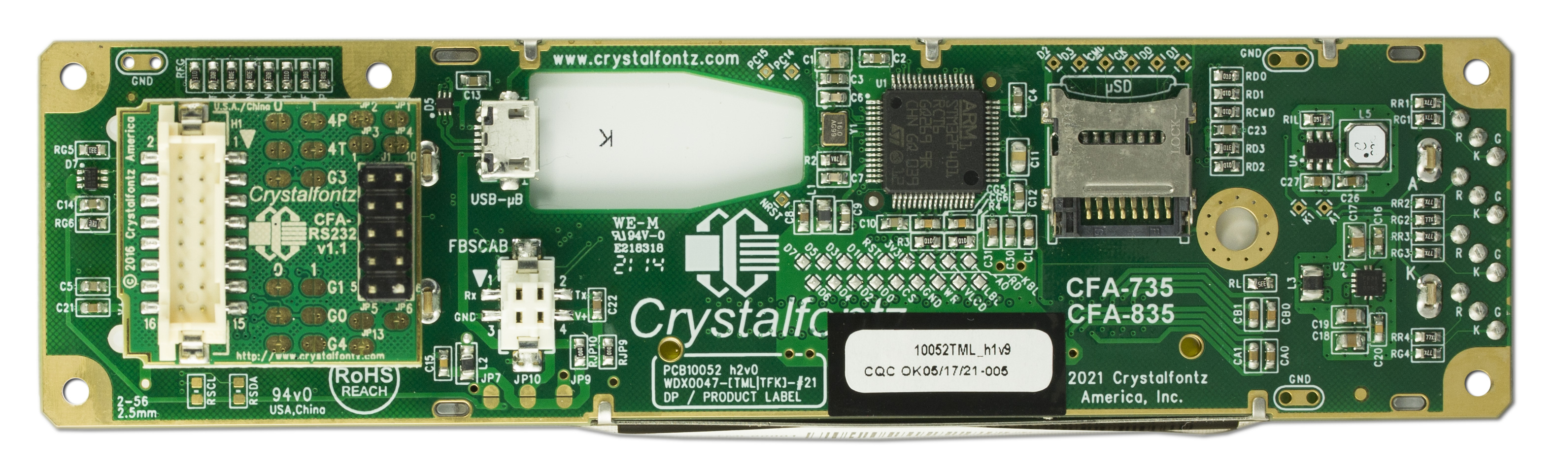 20x4 Character RS232 Display Module from Crystalfontz