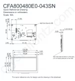 CFA800480E0043SN Mechanical Drawing