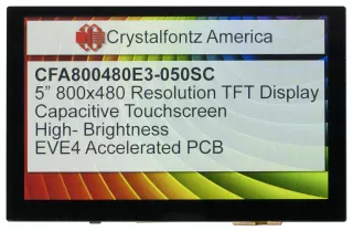 800x480 5-Inch EVE Capacitive Touchscreen TFT Display