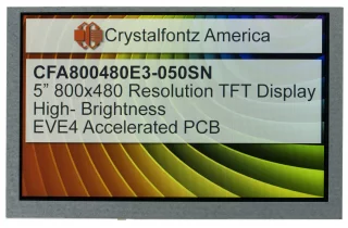 800x480 5" EVE TFT Display (CFA800480E3-050SN)