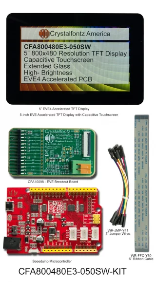 5" Touchscreen EVE Development Kit (CFA800480E3-050SW-KIT)