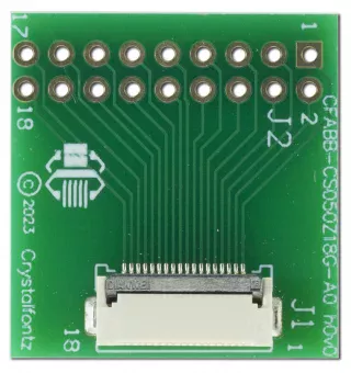 18-Position ZIF Breakout Board (CFABB-CS050Z18G-A0)