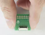 18-position ZIF breakout board. In hand to show size and perspective.