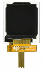 128x128 graphic LCD front view, turned off