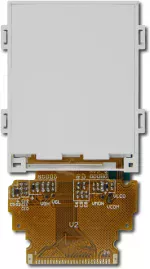 The CFAF128160C-018T is a 1.77 128x160 color TFT LCD display. Rear view with unfolded tail.