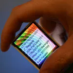 2 inch TFT module, in-hand to show size and perspective