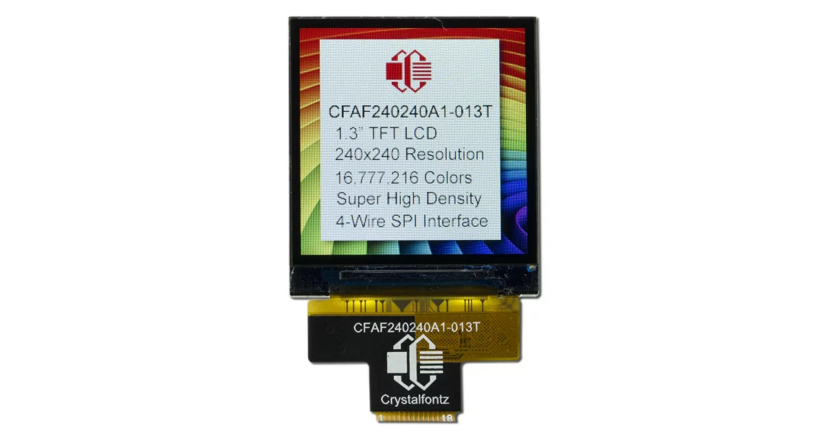 EOL] 240x240 Color TFT LCD Display from Crystalfontz