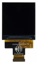 240x240 pixel, full-color TFT LCD. Front view, powered off.