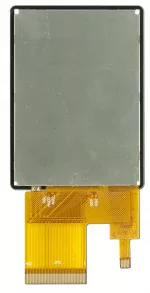 240x320 pixel, full-color, RGB, touchscreen TFT. Showing back of display