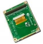 This CFAF240320B1-032T-TS-CB kit has a CFAF240320B1-032T-TS 3.2 inch 240x320 TFT display mounted on a CFA10073 carrier board - top perspective view.