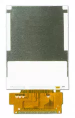 The CFAF240320E-022T is a 2.2 inch 240x320 color TFT LCD display - Back View, Tail Unfolded.