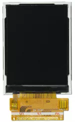 240x320 full-color TFT display. Front view, powered off.