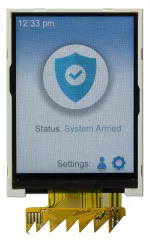 240X320 2.8-inch TFT display, front view, powered on.