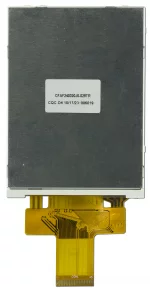 240x320 2.87-inch resistive touchscreen TFT display, back view, powered off.