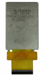 240x320 TFT with Touchscreen. Back view.