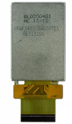 240x320 IPS TFT with Touchscreen. Back view.