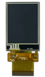 240x320 IPS TFT with Touchscreen. Front view, powered off.