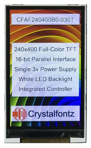 240x400 16-Bit TFT LCD with Carrier Board