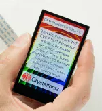 240x400 full-color tft with EVE graphic accelerator, in hand to show perspective. Powered on.