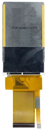 240x400 Pixel, Full-color TFT display. Back view, showing FPC.
