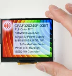 320x240 TFT in hand to show perspective