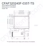 CFAF320240F035TTS Mechanical Drawing