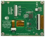 320x240 EVE TFT LCD, back view, powered on