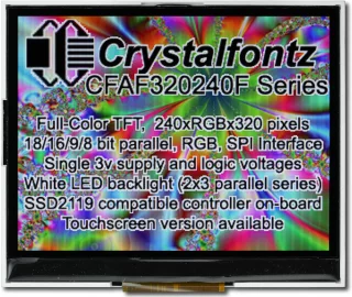320x240  Parallel Color TFT (CFAF320240F-T)