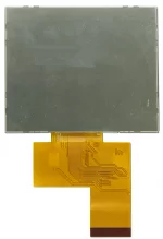 320x240 Full-color TFT display, back view, backlight on.