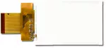 The CFAF320480C4-035T-TS is a 3.5 320x480 color TFT LCD display with resistive touch screen. Rear view with unfolded tail.