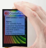 320x480 3.5-inch TFT Display module.
in-hand to show size and perspective.