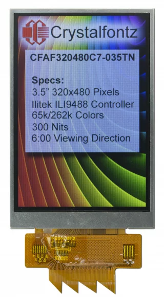 320x480 3.5" Color TFT (CFAF320480C7-035TN)