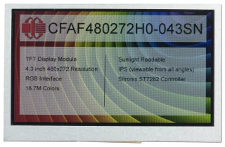 480x272 4.3" TFT Display Module (CFAF480272H0-043SN)