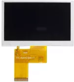 480x272 4.3-inch TFT LCD Display, Front View, powered off.