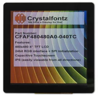 4" 480x480 Capacitive Touchscreen TFT Display (CFAF480480A0-040TC)