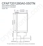 CFAF7201280A0050TN Mechanical Drawing