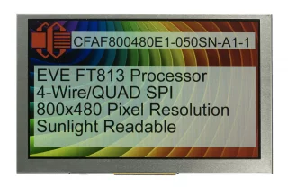 [EOL] 800x480 5" EVE TFT Display (CFAF800480E1-050SN-A1-1)