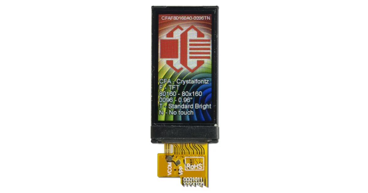 80x160 Small Full-Color TFT Display from Crystalfontz