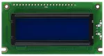 122x32 graphic LCD with white letters and a blue background. Front view, powered off.